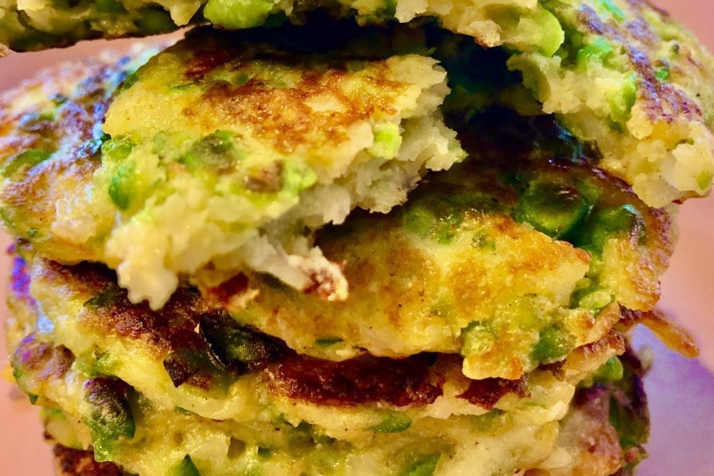 halloumi fritters close up photo