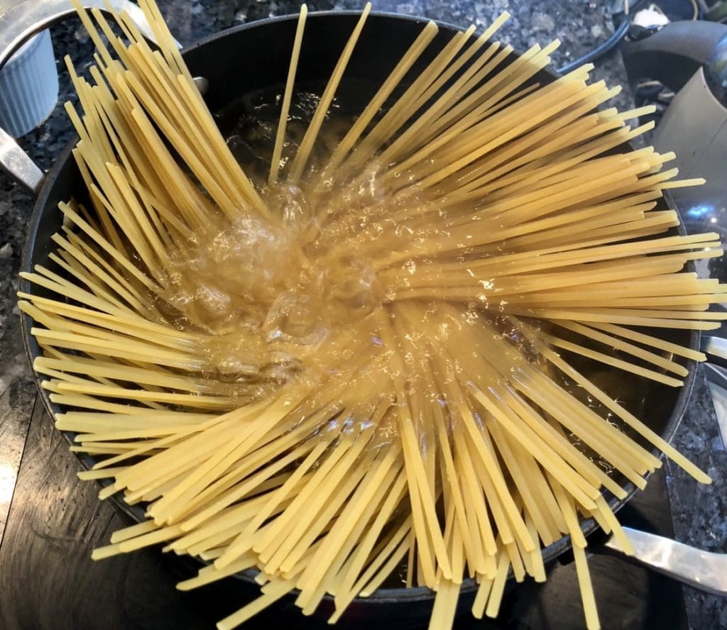 cooking dried pasta