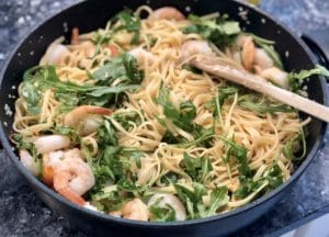 garlic chilli shrimp pasta