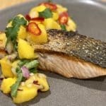 Mango salsa salmon