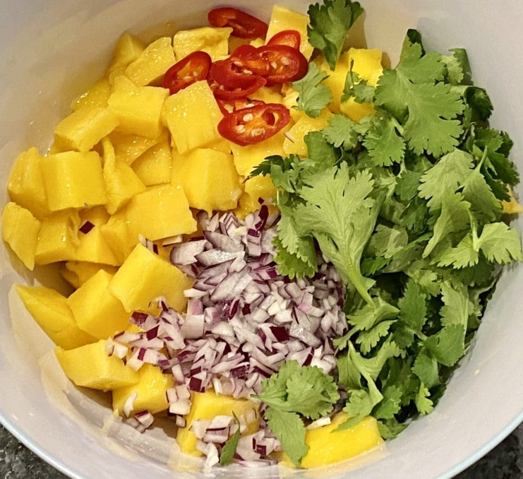 mango salsa bowl