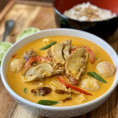 red duck curry with lychee