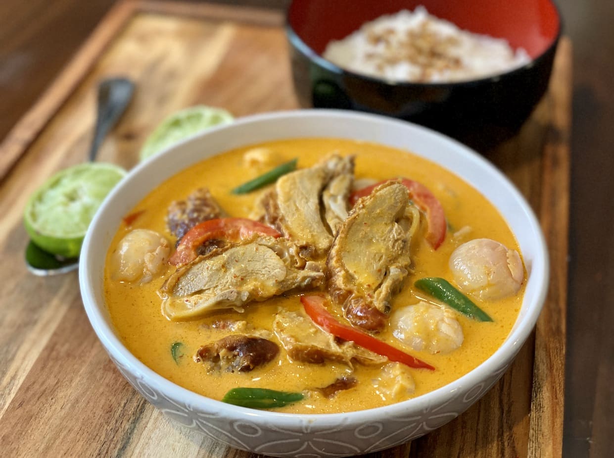 red duck curry with lychee