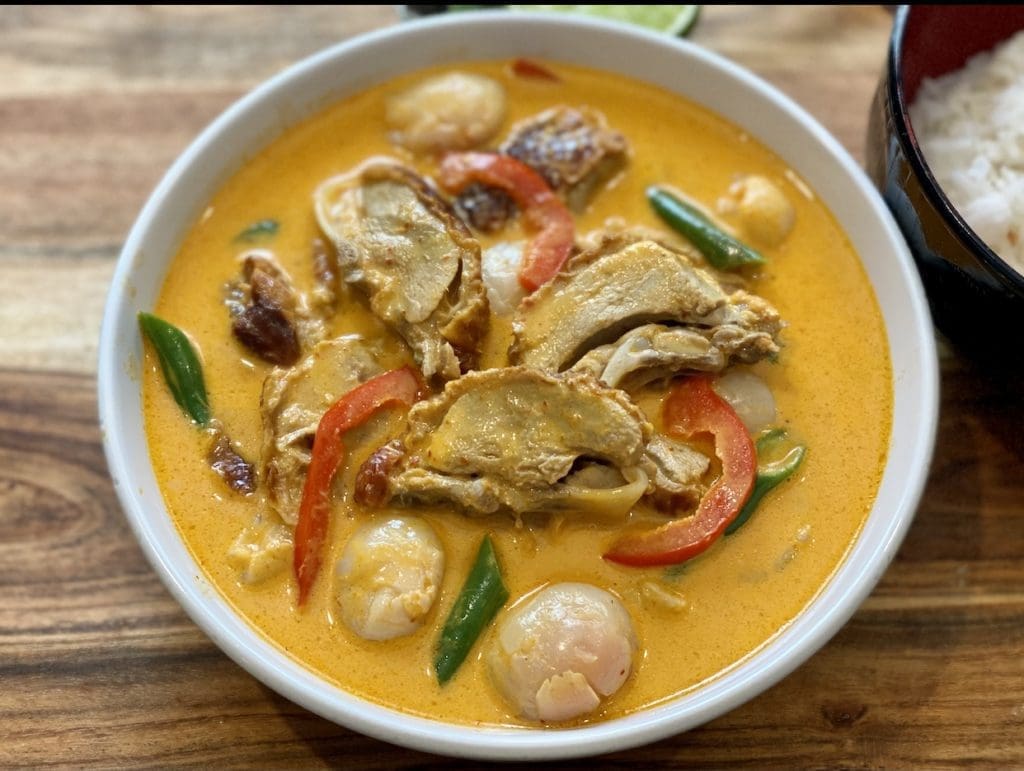Thai red duck curry with lychees hot sale