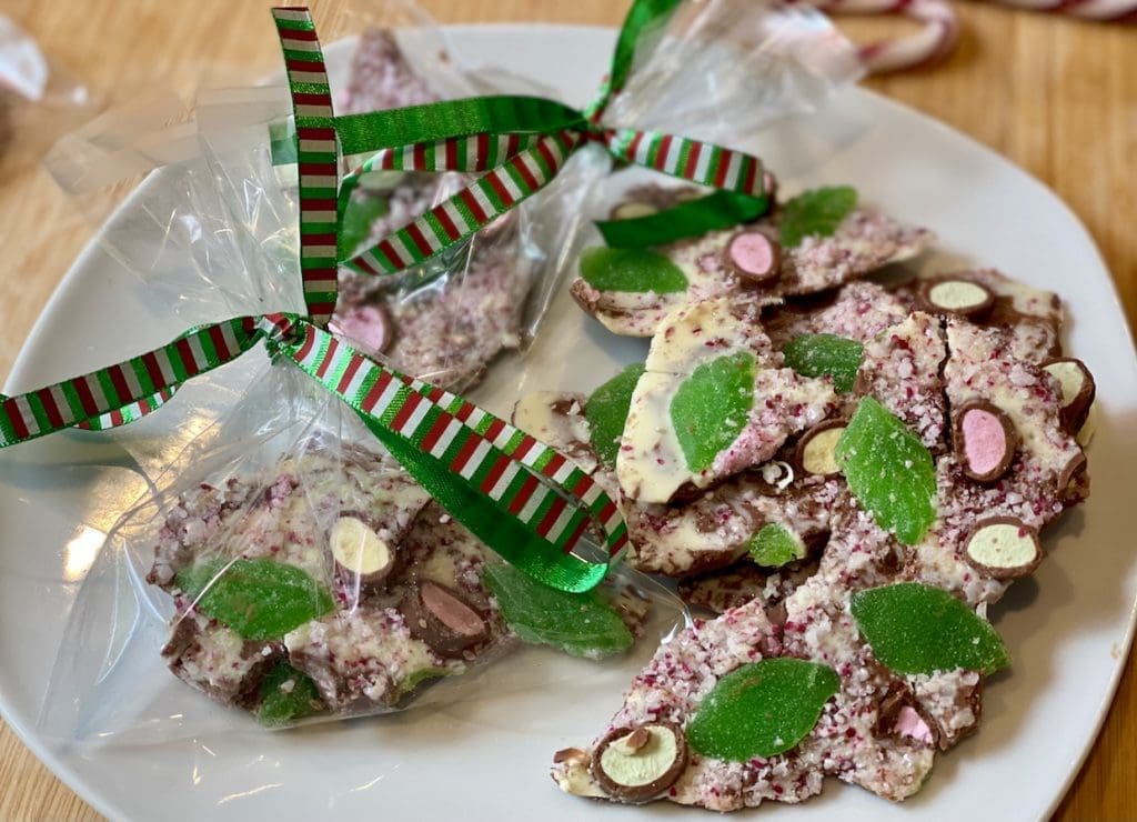 Chocolate Bark With Candy Cane