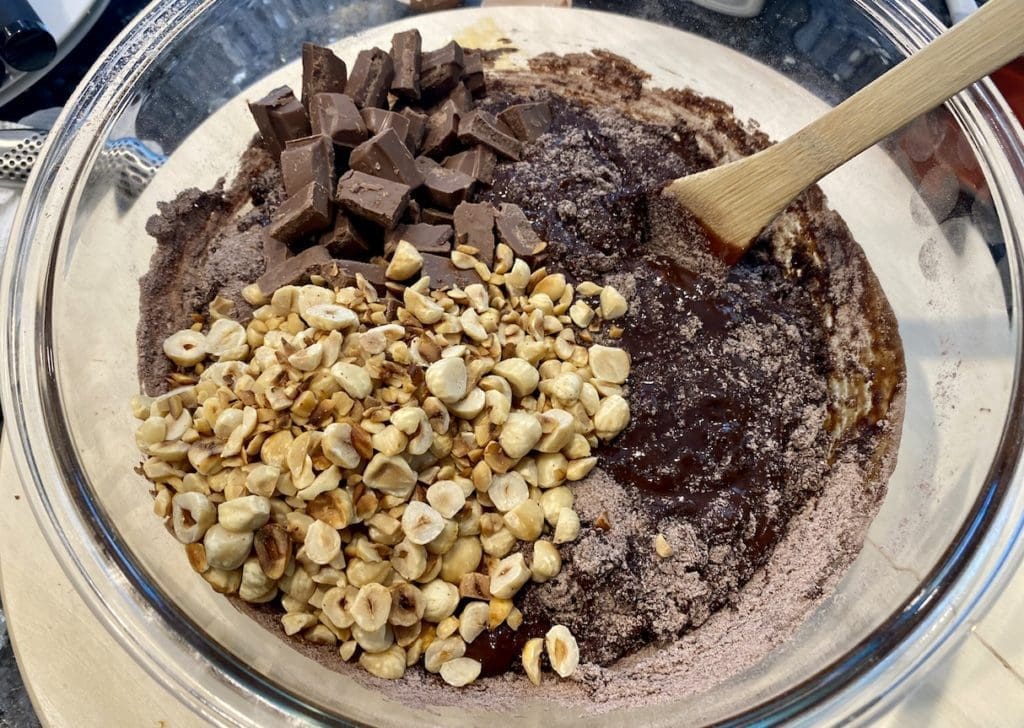 chocolate hazelnut brownies