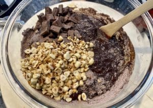 chocolate hazelnut brownies