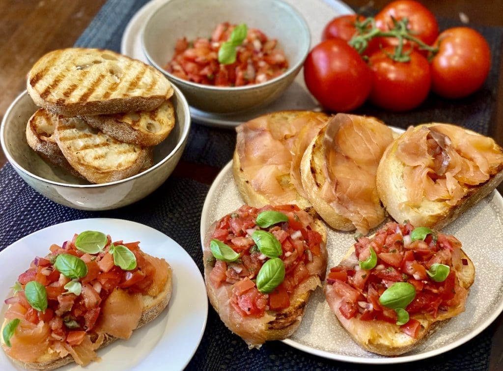 Smoked Salmon Bruschetta