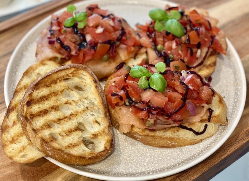 Smoked Salmon Bruschetta