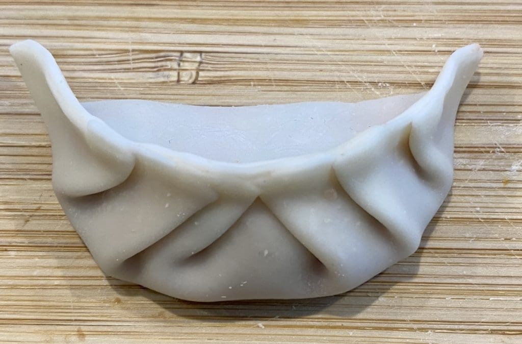 making the dumplings