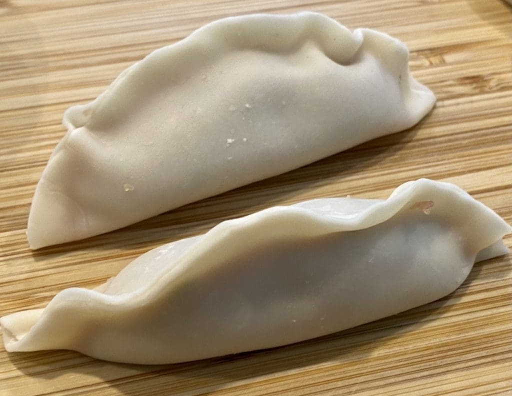 folding the dumpling