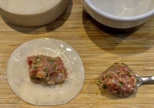 folding the dumpling