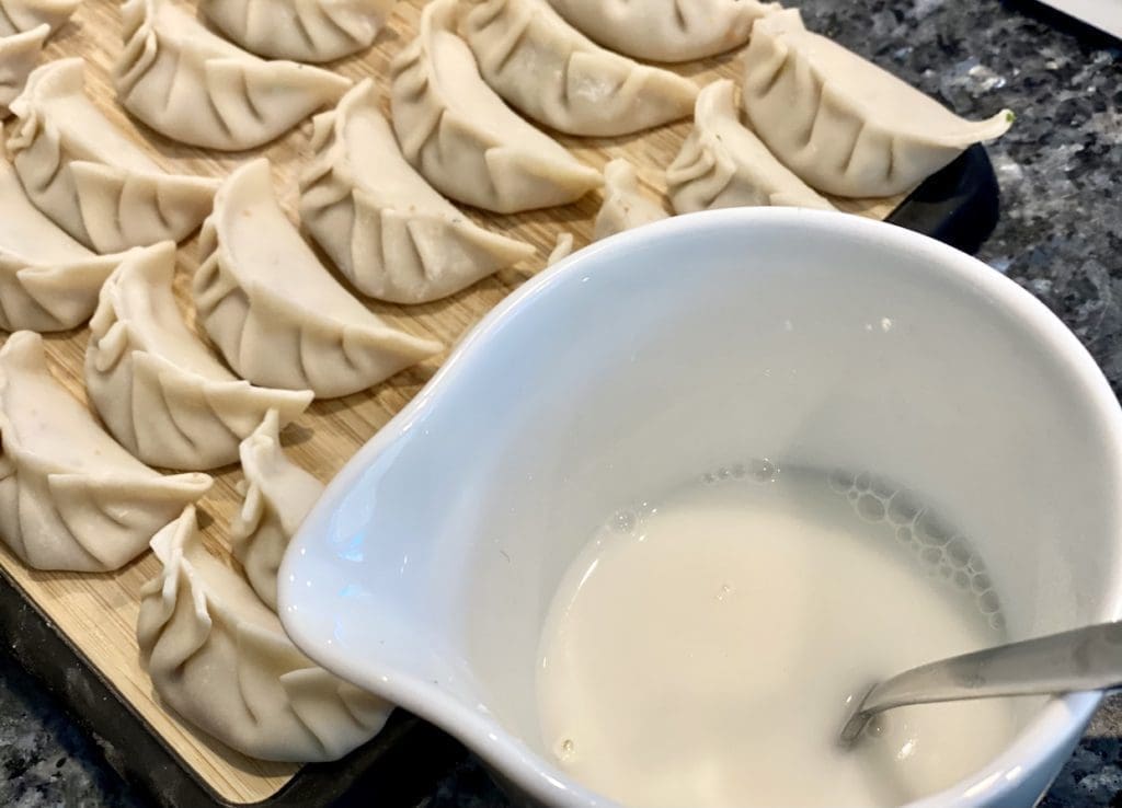 making the crispy skirt