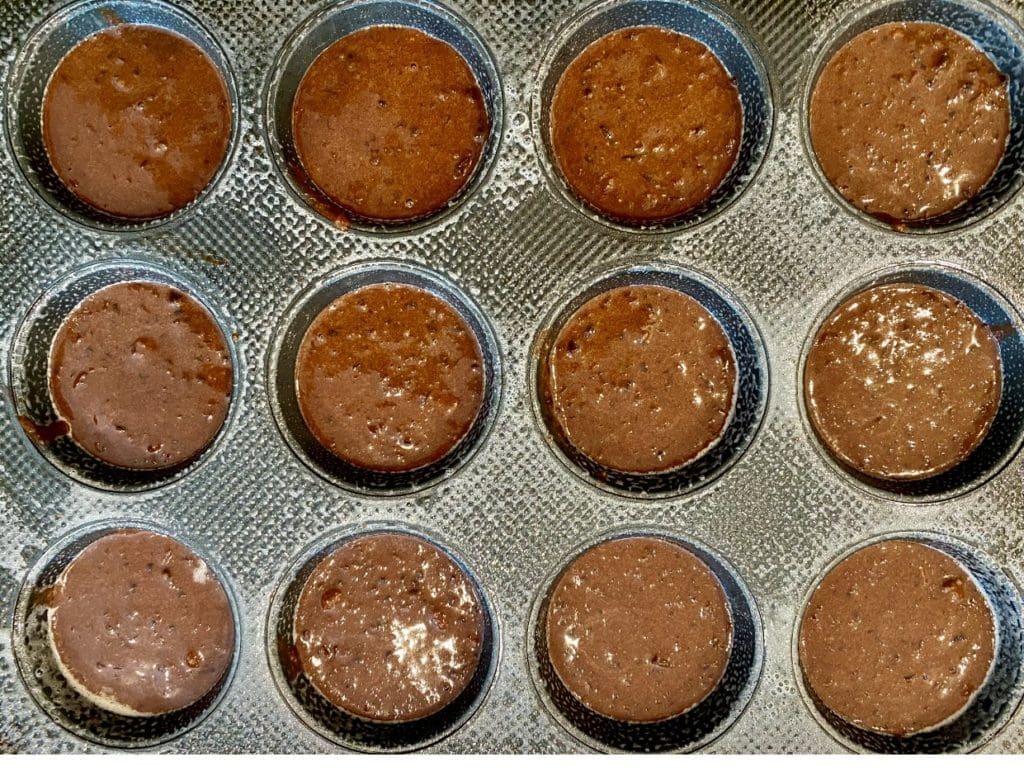 Baking the black bean cake