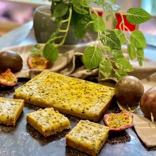 EASY PASSIONFRUIT SLICE