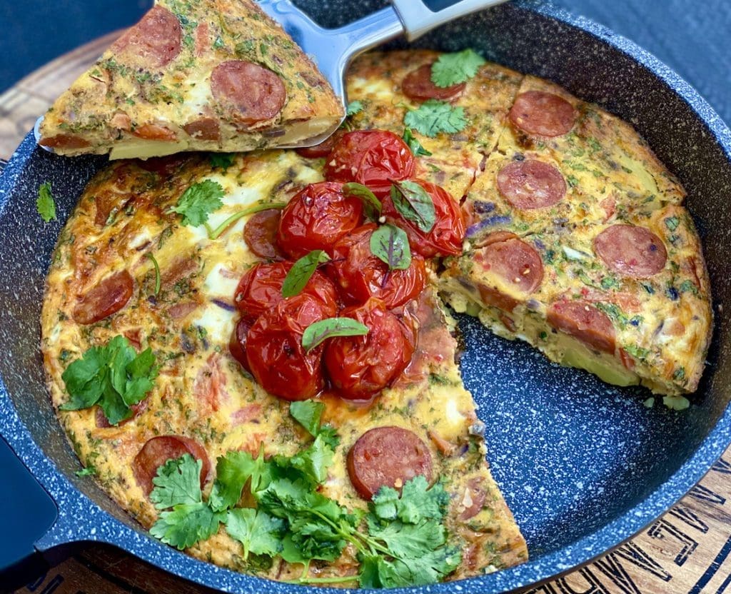 Spanish Omelette with Chorizo