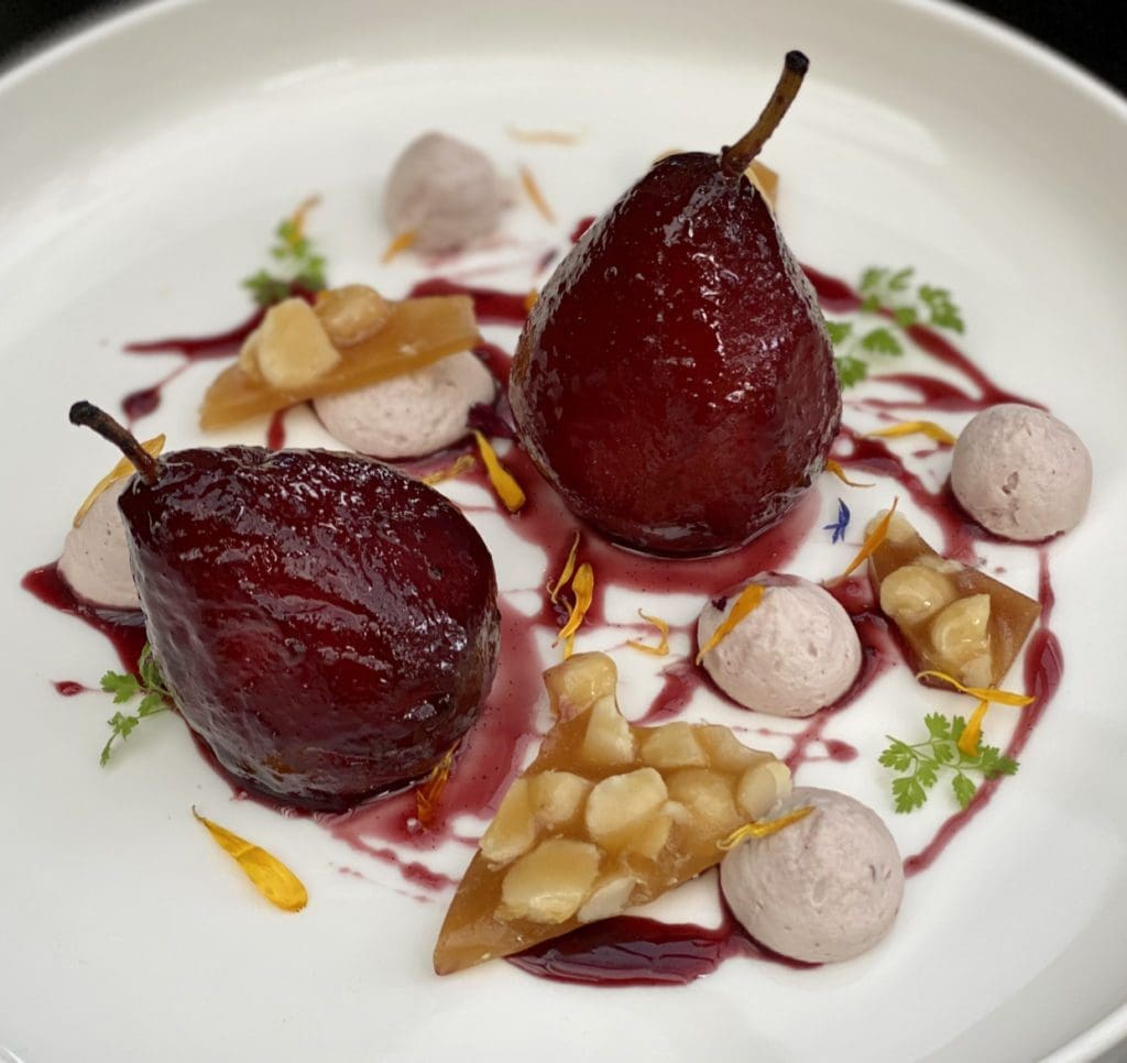 Poached Pears In Red Wine