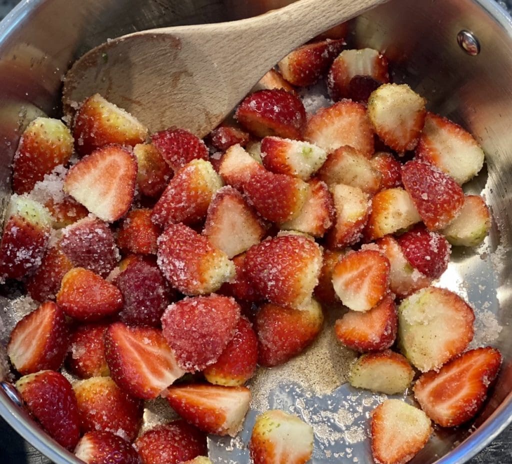 cooking strawberries