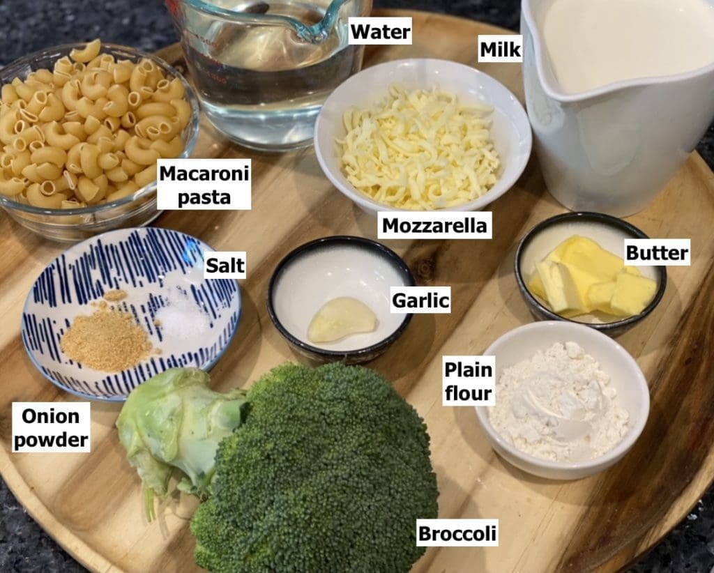 ngredients for Mac and Cheese for baby