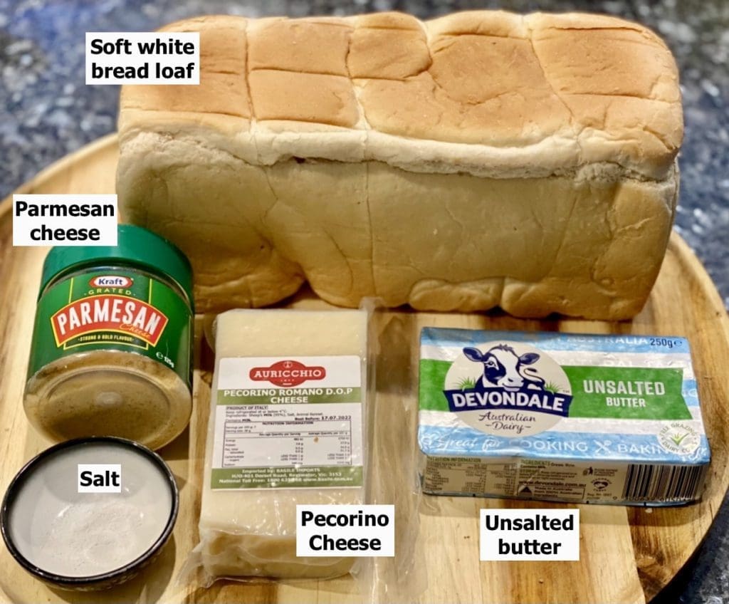 Ingredients for Sizzler Cheese Toast