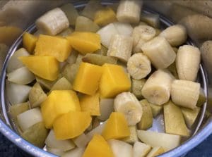 Mango Purée For Baby with pear and banana