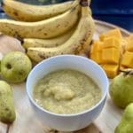Mango Purée For Baby with pear and banana
