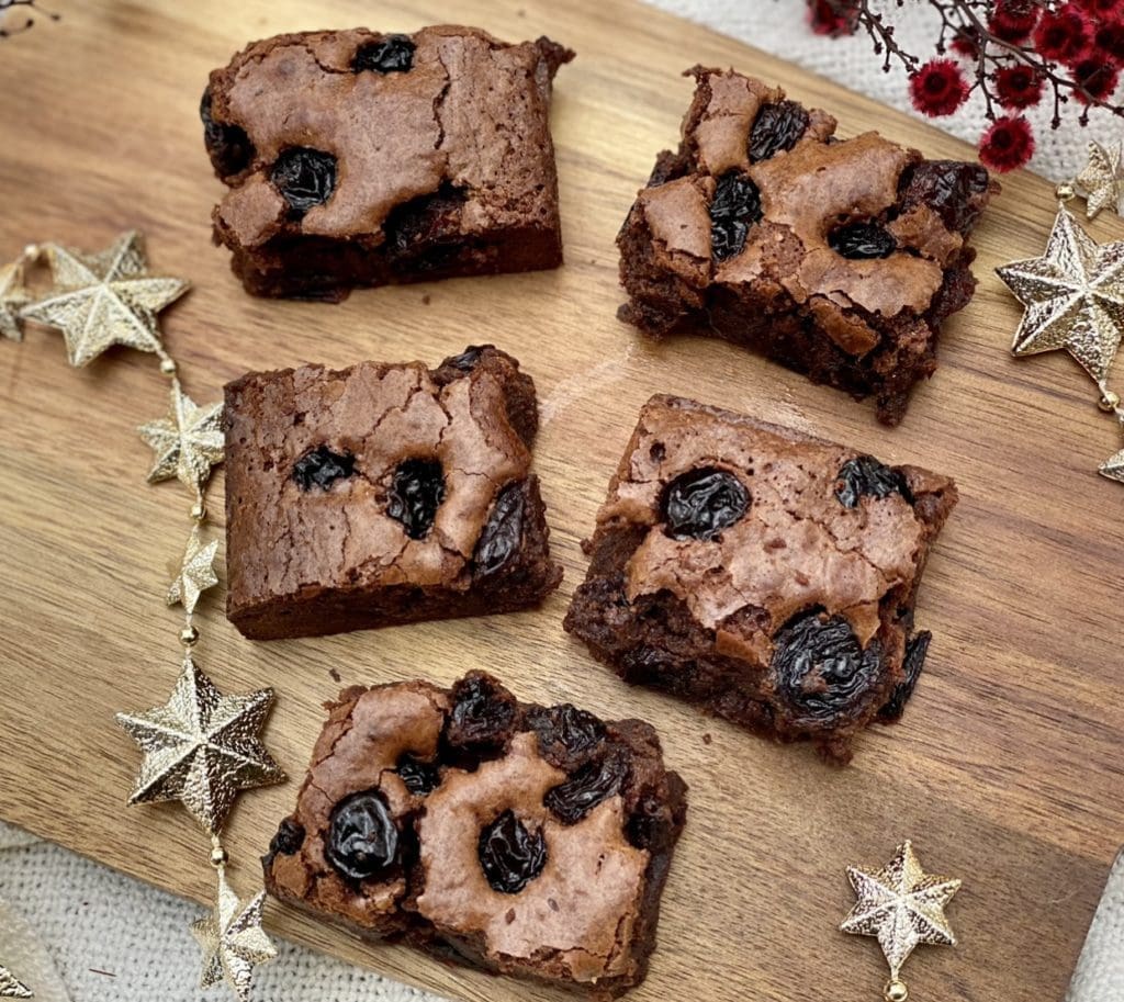 Rum Raisin Brownies