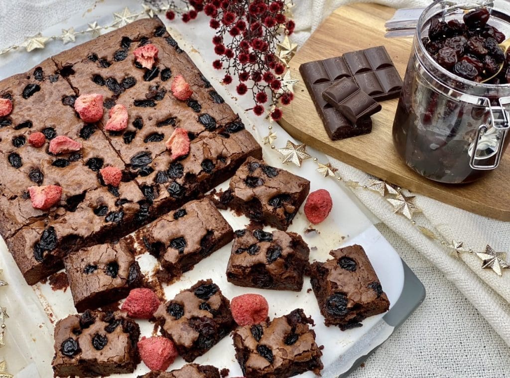 Rum Raisin Brownies
