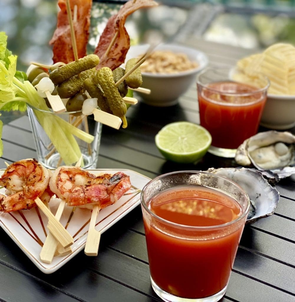 Bloody Mary Oyster Shots