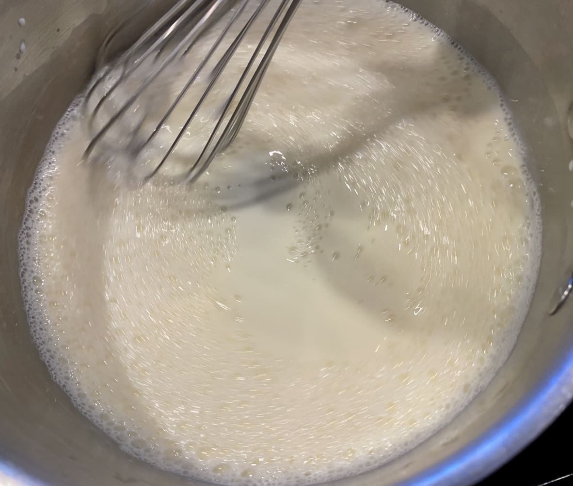 making custard