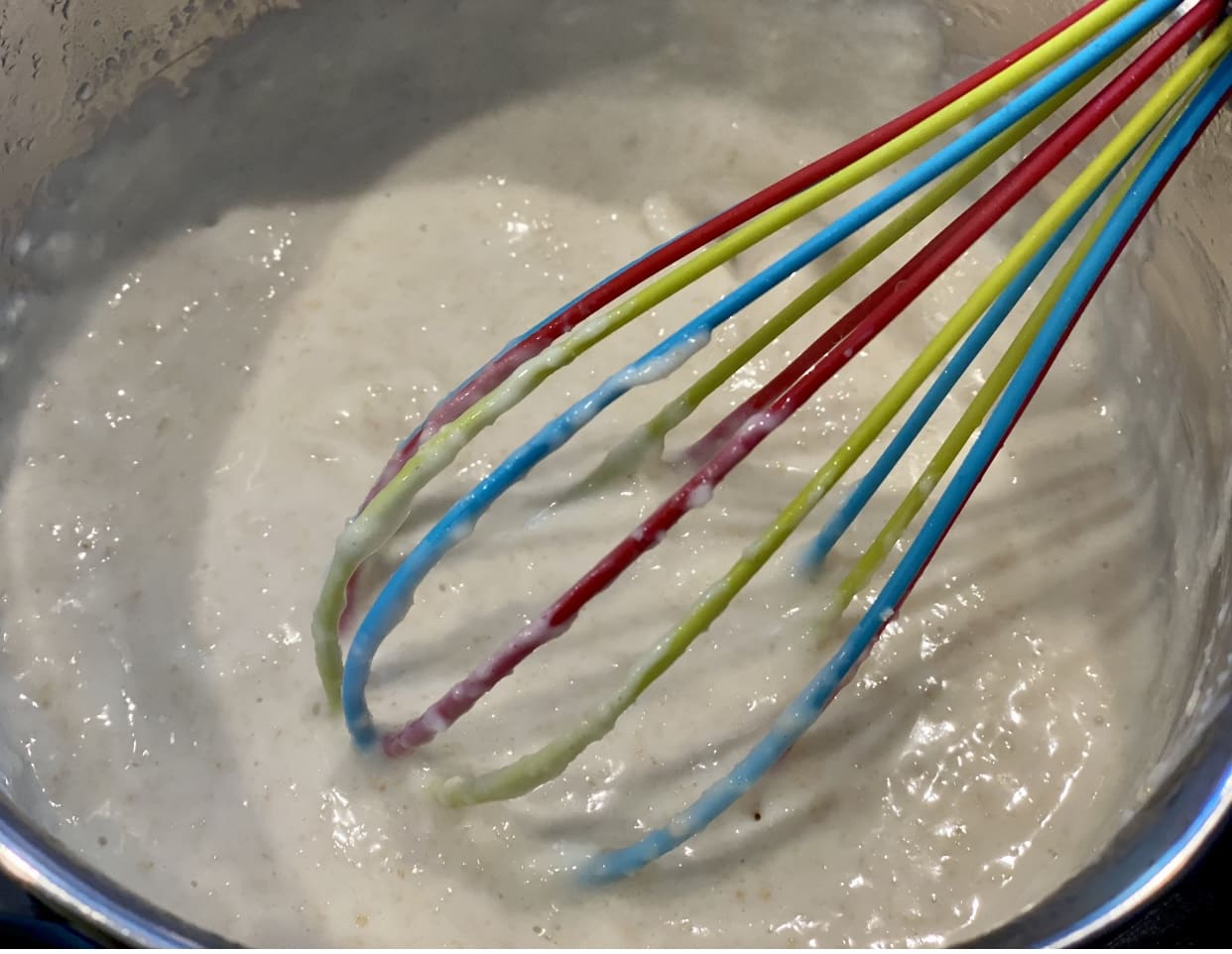 mixture starting to thicken