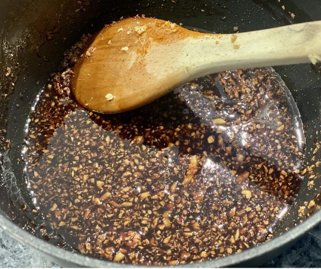 making the sauce