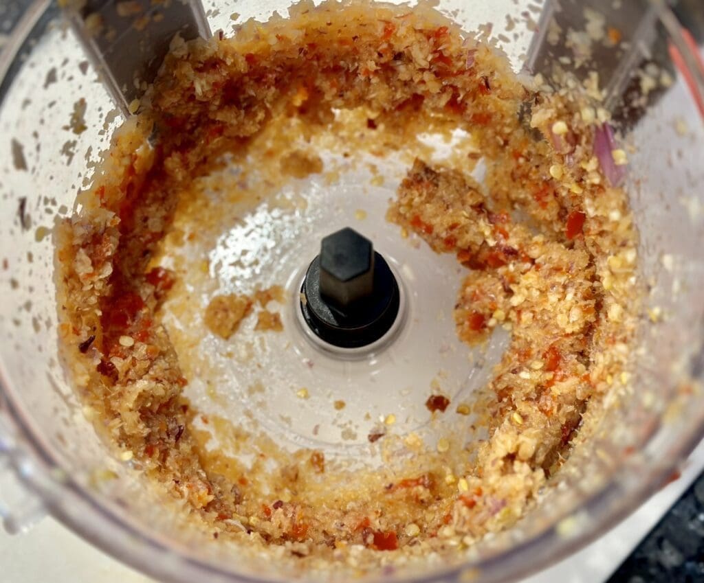 preparing the spice paste