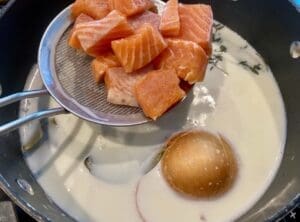 poaching salmon