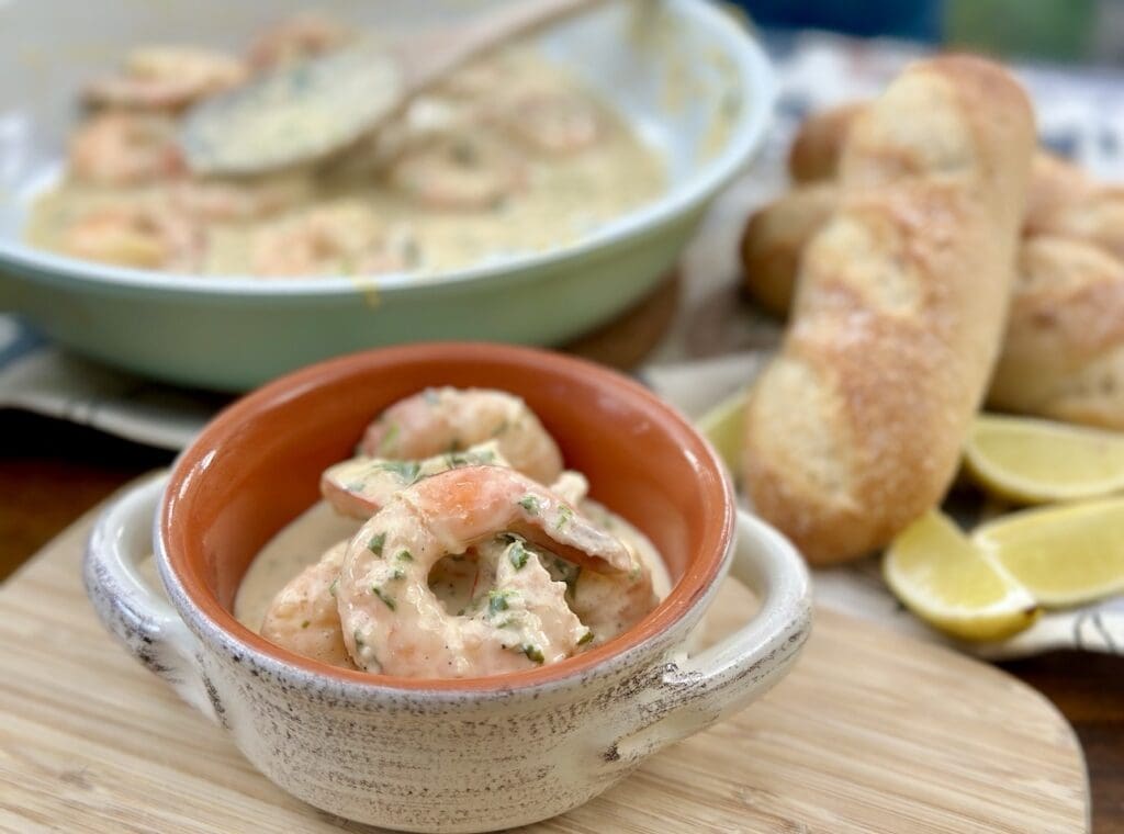 Creamy Garlic Prawns