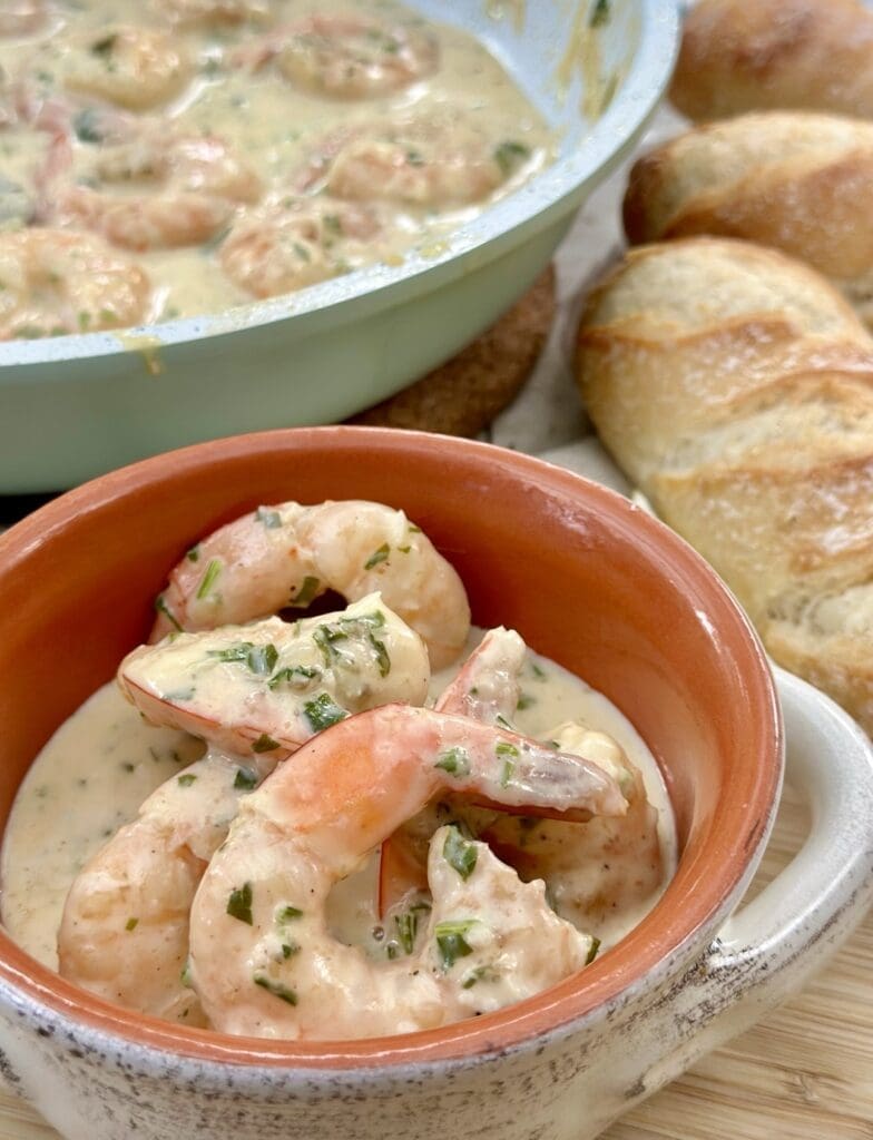 Creamy Garlic Prawns