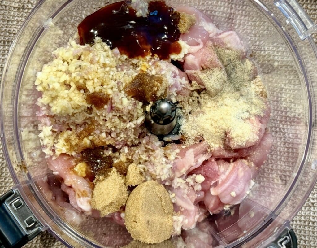 processing ingredients into a paste