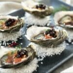 Oysters with Balsamic Pearls
