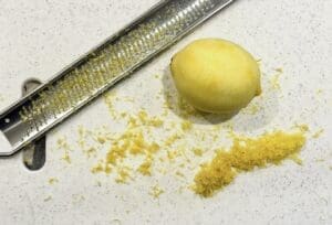 zesting lemon