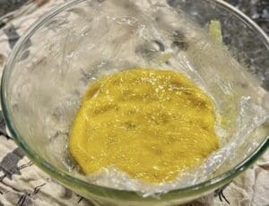 chill dough in plastic wrap