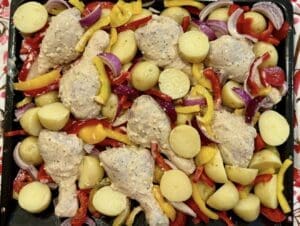 Greek pan sheet chicken
