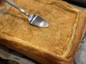 flatten centre with spoon