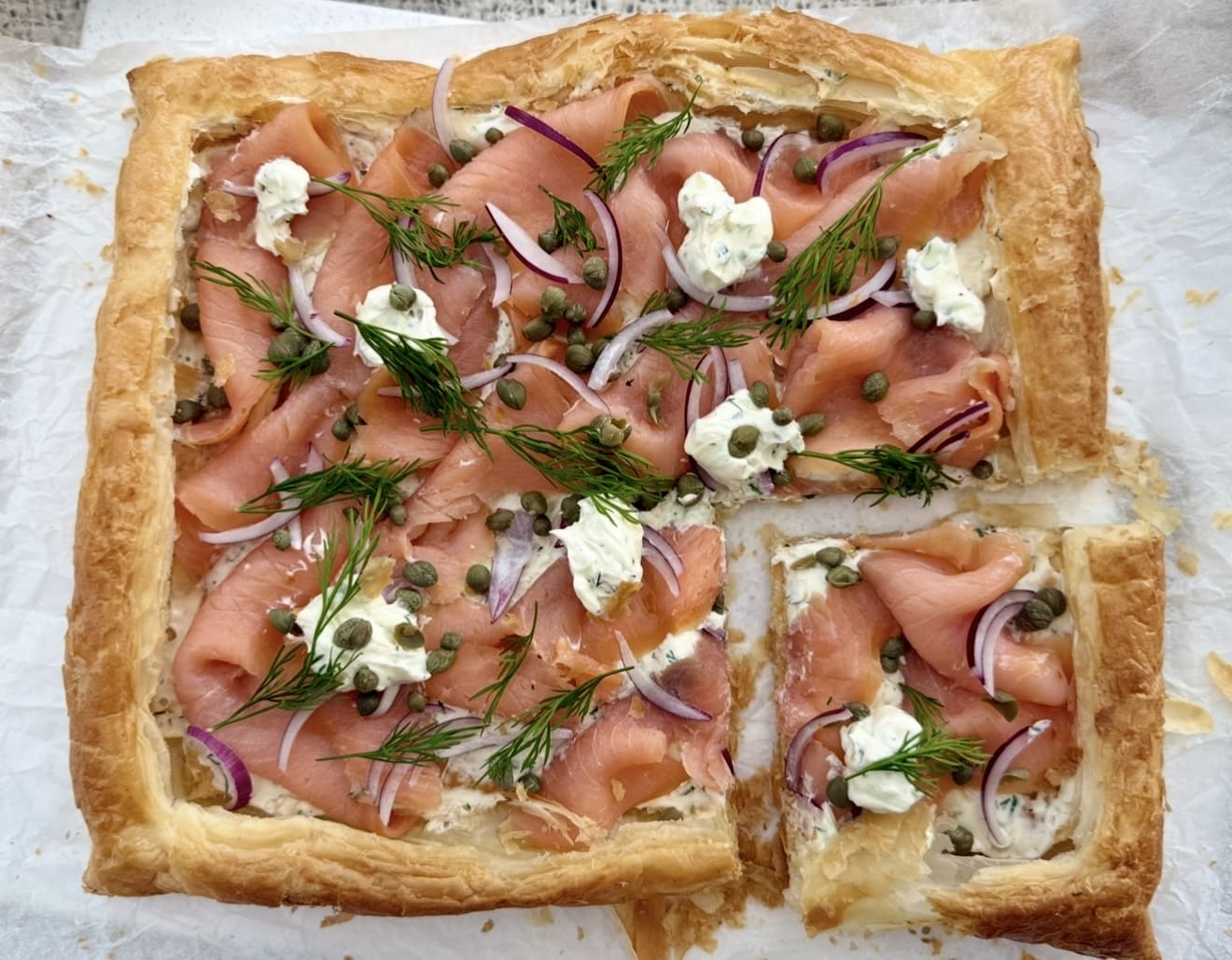 smoked salmon tart!